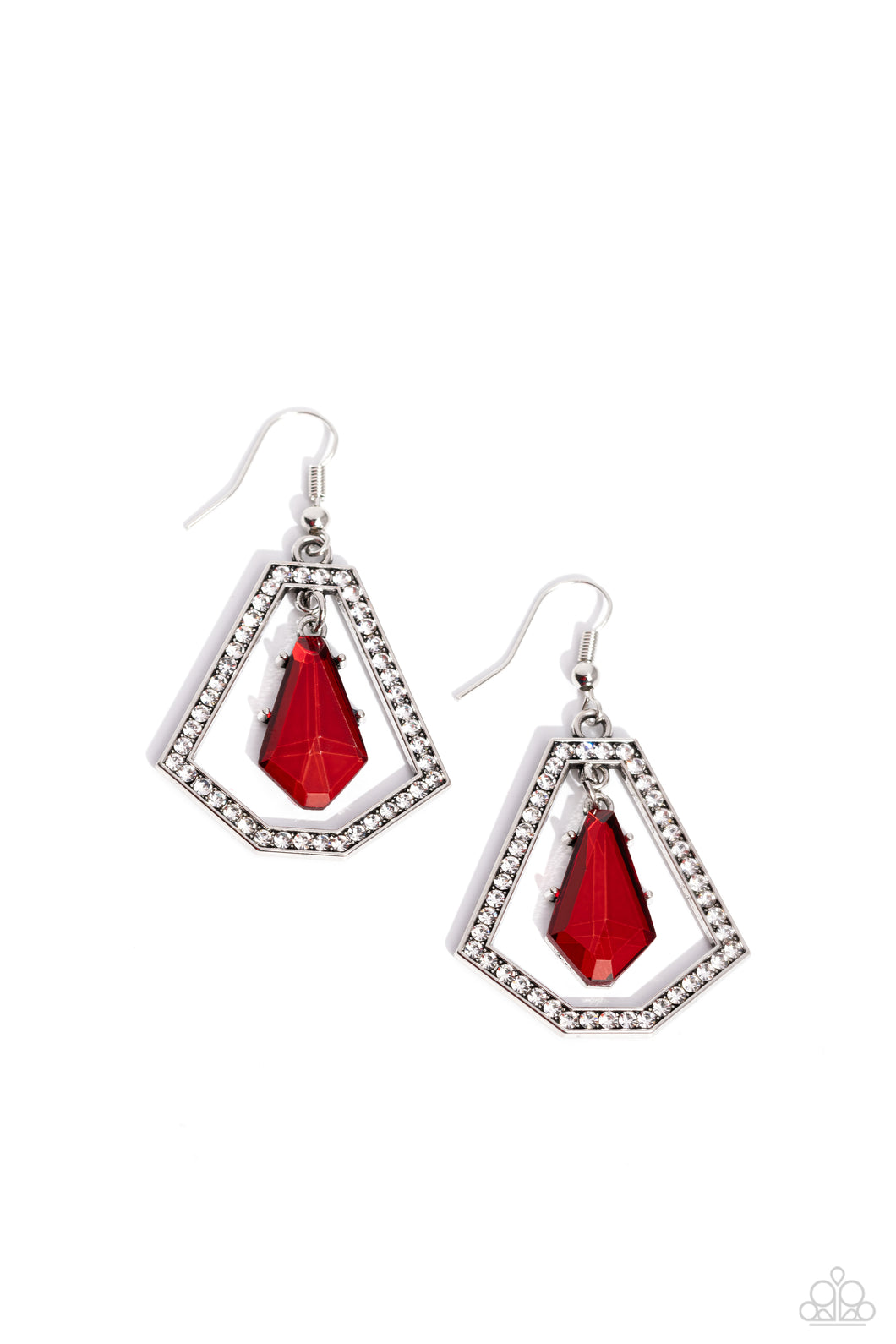 Paparazzi Poshly Photogenic - Red Earrings