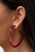 Load image into Gallery viewer, Paparazzi Heart-Throbbing Twinkle - Red Earrings
