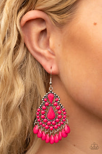 Paparazzi Persian Posh - Pink Earring