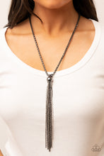 Load image into Gallery viewer, Paparazzi Metallic MESH-Up - Black Necklace
