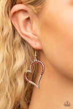 Load image into Gallery viewer, Paparazzi Tenderhearted Twinkle - Red Earring
