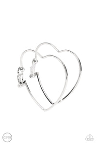 Paparazzi Harmonious Hearts - Silver Earrings