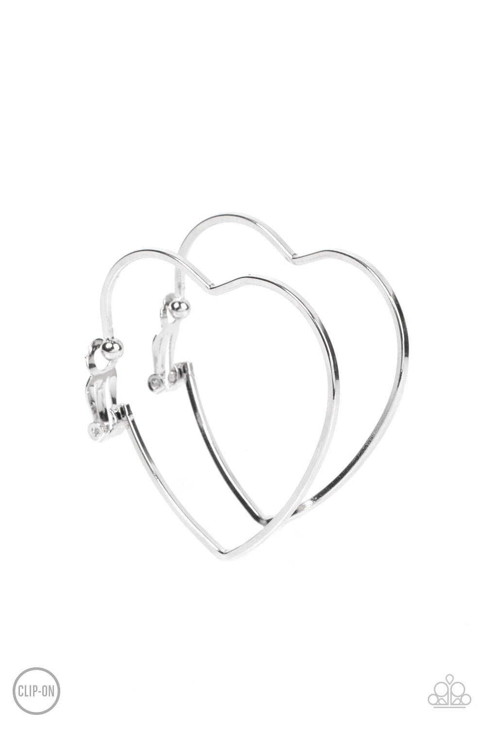 Paparazzi Harmonious Hearts - Silver Earrings