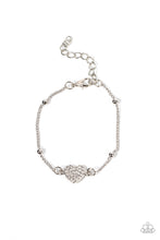 Load image into Gallery viewer, Paparazzi Heartachingly Adorable - White Bracelet
