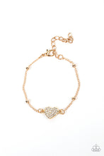 Load image into Gallery viewer, Paparazzi Heartachingly Adorable - Gold Bracelet
