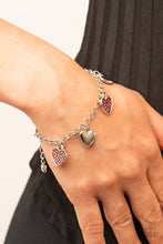 Load image into Gallery viewer, Paparazzi Lusty Lockets - Red Bracelet
