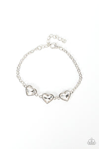 Paparazzi Little Heartbreaker - White Bracelet