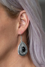 Load image into Gallery viewer, Paparazzi Tropical Topography - Black Earring
