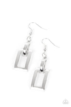 Load image into Gallery viewer, Paparazzi Blazing Buckles - Silver Earrings
