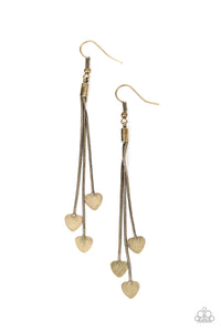 Paparazzi Higher Love - Brass Earrings