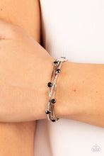 Load image into Gallery viewer, Paparazzi Slammin Sparkle - Black Bracelet
