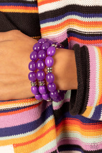 Paparazzi Coastal Coastin - Purple Bracelet