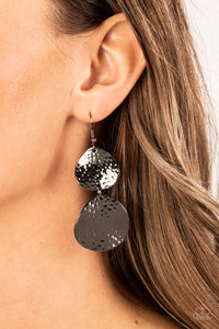 Paparazzi Bait and Switch - Black Earrings