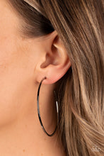 Load image into Gallery viewer, Paparazzi Can I Get a HOOP HOOP - Black Earrings
