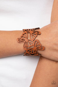 Paparazzi Butterfly Breeze - Brown Bracelet