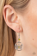 Load image into Gallery viewer, Paparazzi Fabulous Flutter - Yellow Earring
