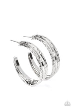 Load image into Gallery viewer, Paparazzi CONTOUR de Force - Silver Earrings
