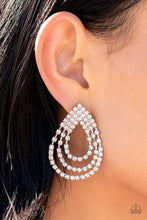 Load image into Gallery viewer, Paparazzi Take a POWER Stance - White Earrings
