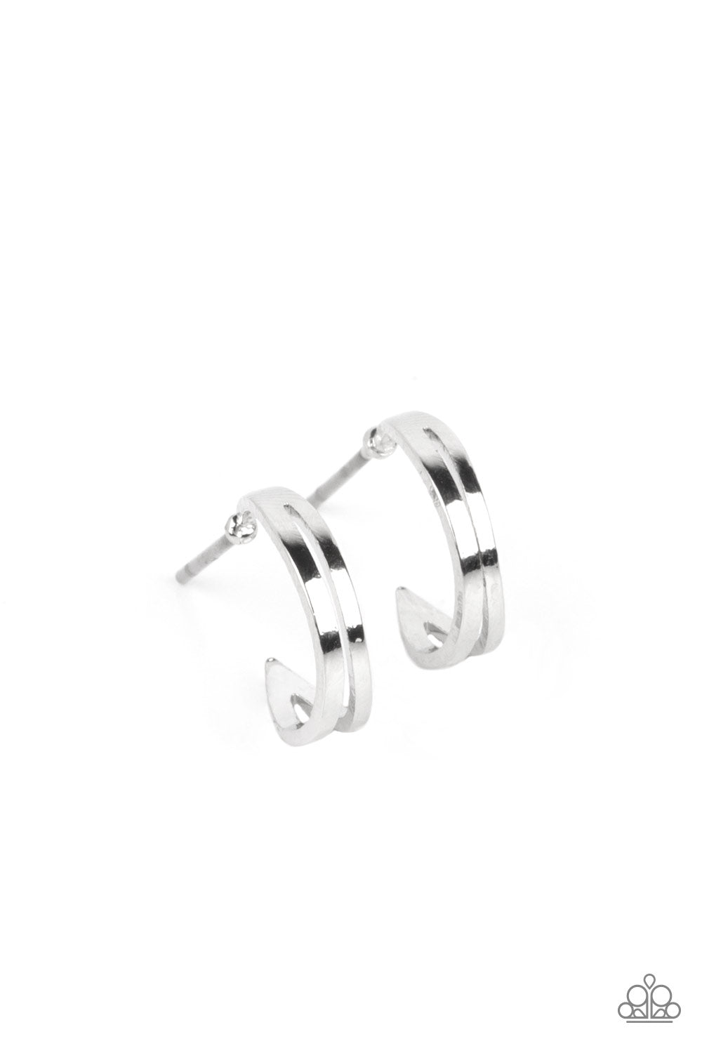Paparazzi SMALLEST of Them All - Silver Earring