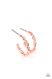 Paparazzi Irresistibly Intertwined - Copper Earring