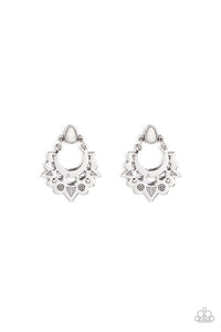 Paparazzi Earthy Zeal - White Earrings