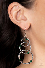 Load image into Gallery viewer, Paparazzi Revolving Radiance - Green Earring

