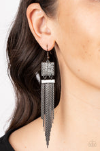 Load image into Gallery viewer, Paparazzi Dramatically Deco - Black Earring
