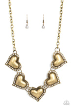 Load image into Gallery viewer, Paparazzi Kindred Hearts - Brass Necklace
