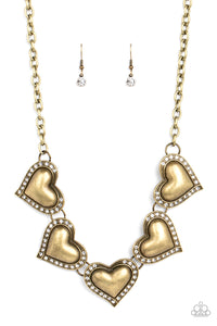 Paparazzi Kindred Hearts - Brass Necklace