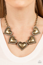 Load image into Gallery viewer, Paparazzi Kindred Hearts - Brass Necklace
