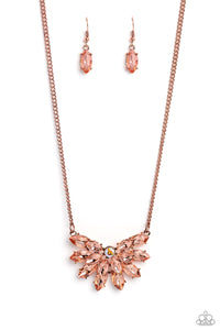 Paparazzi Frosted Florescence - Copper Necklace