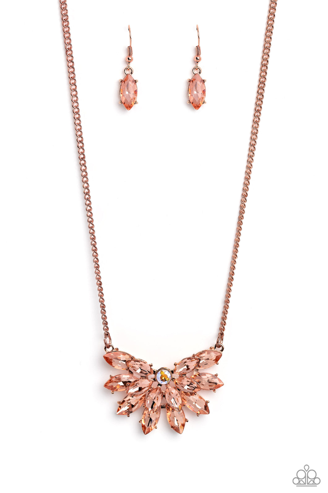 Paparazzi Frosted Florescence - Copper Necklace