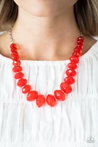 Paparazzi Happy-GLOW-Lucky - Red Necklace