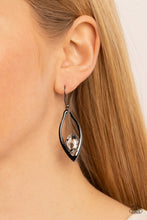 Load image into Gallery viewer, Paparazzi Beautifully Bejeweled - Black Earring
