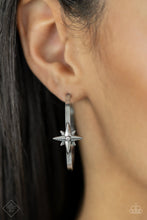 Load image into Gallery viewer, Paparazzi Lone Star Shimmer - White Earrings
