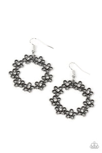 Paparazzi Floral Halos - White Earrings