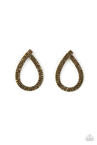 Paparazzi Diva Dust - Brass Earrings