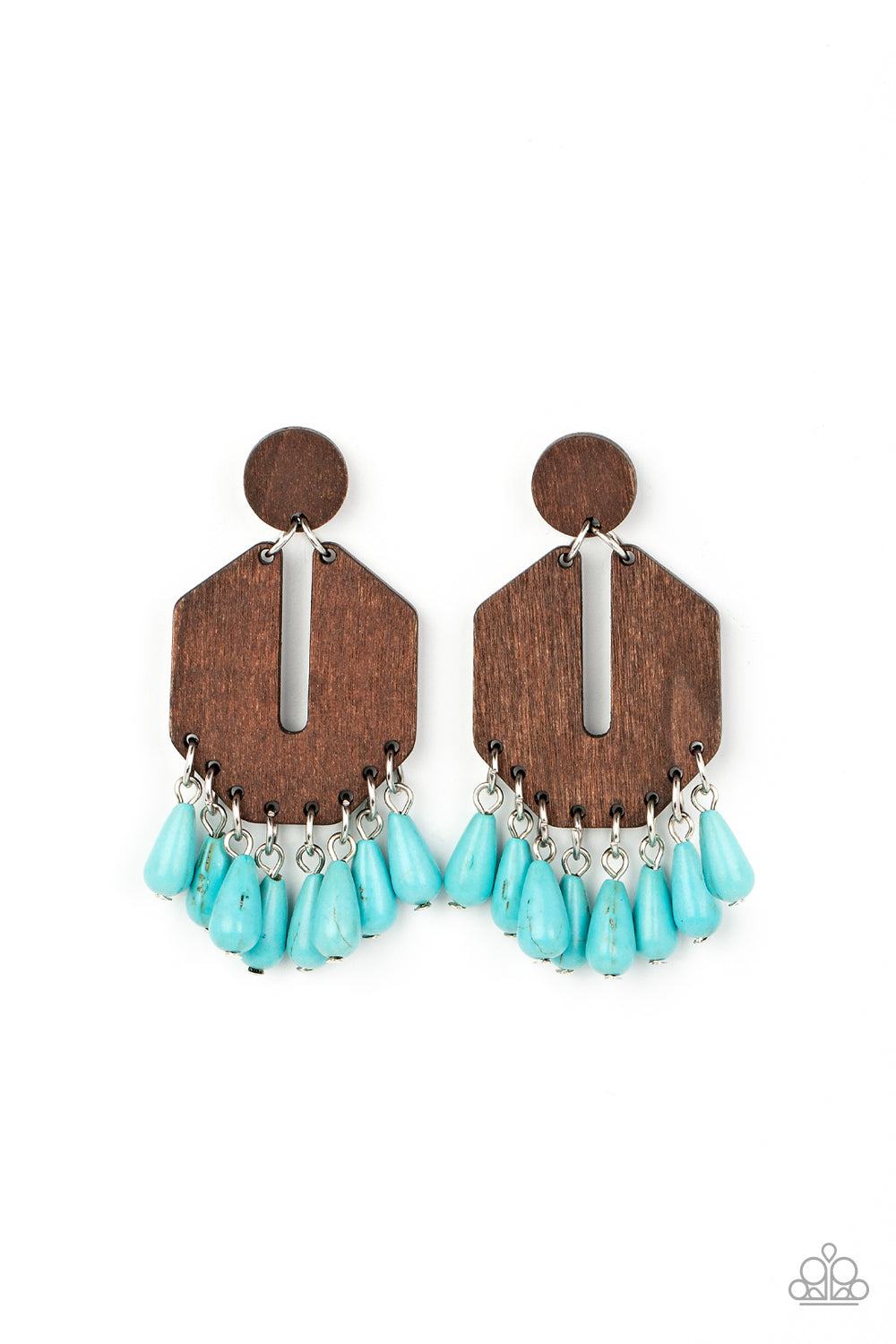 Paparazzi Western Retreat - Blue Earrings