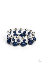 Load image into Gallery viewer, Paparazzi Beachside Brunch - Blue Bracelet
