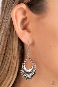 Paparazzi Lunar Luxury - Black Earrings