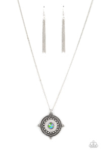 Paparazzi Compass Composure - Green Necklace