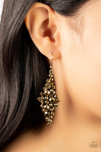 Paparazzi Celestial Comet - Brass Earrings