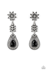 Paparazzi Floral Fantasy - Black Earring