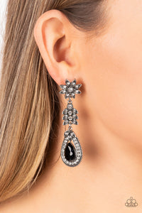 Paparazzi Floral Fantasy - Black Earring