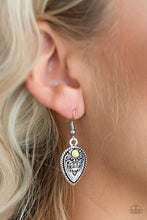Load image into Gallery viewer, Paparazzi Distance Pasture - Yellow Earring
