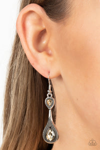 Paparazzi Dazzling Droplets - Brown Earrings
