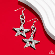 Load image into Gallery viewer, Paparazzi Cosmic Celebrity - White Earrings
