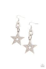 Load image into Gallery viewer, Paparazzi Cosmic Celebrity - White Earrings

