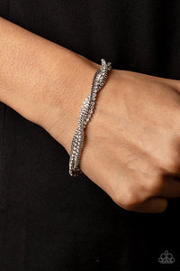 Paparazzi Box Office Bling - White Bracelet