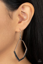 Load image into Gallery viewer, Paparazzi Bent on Success - Black Earrings
